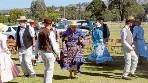 Members of the Canberra Bush Dancing Display Group at last year's Gold Trail Festival.